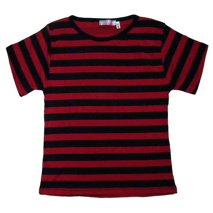 Camiseta de mujer de manga larga con rayas rojas - Qooqer